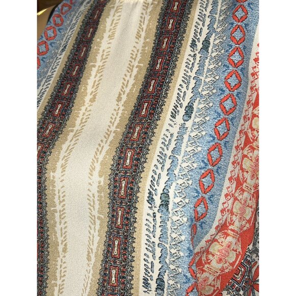 Fourteenth Place Womens Sleeveless Retro Print Blouse Size M Wanderlust Boho - Picture 4 of 8